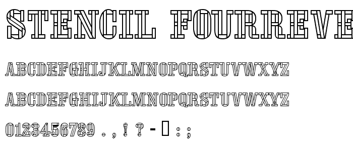 Stencil FourReversed font